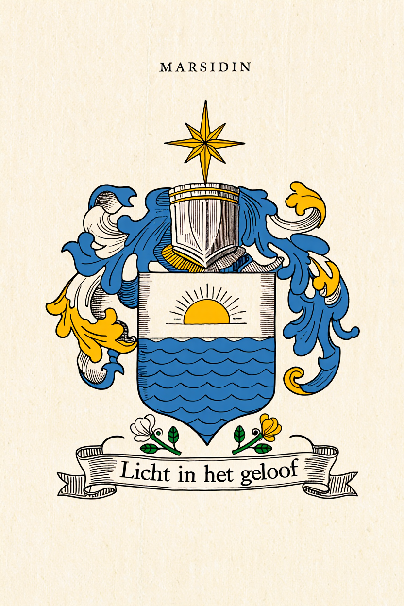 Familiewapen van de achternaam MARSIDIN (vergrendeld)
