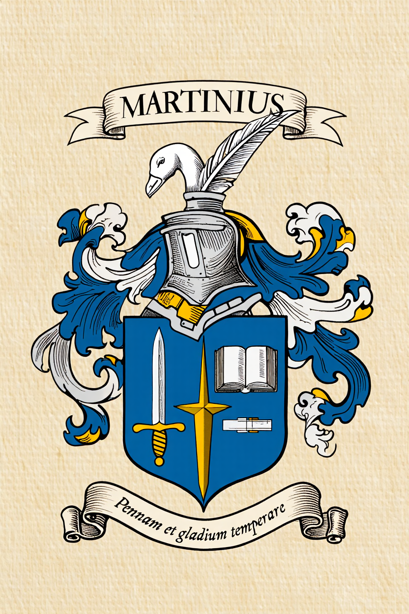 Familiewapen van de achternaam MARTINIUS (vergrendeld)