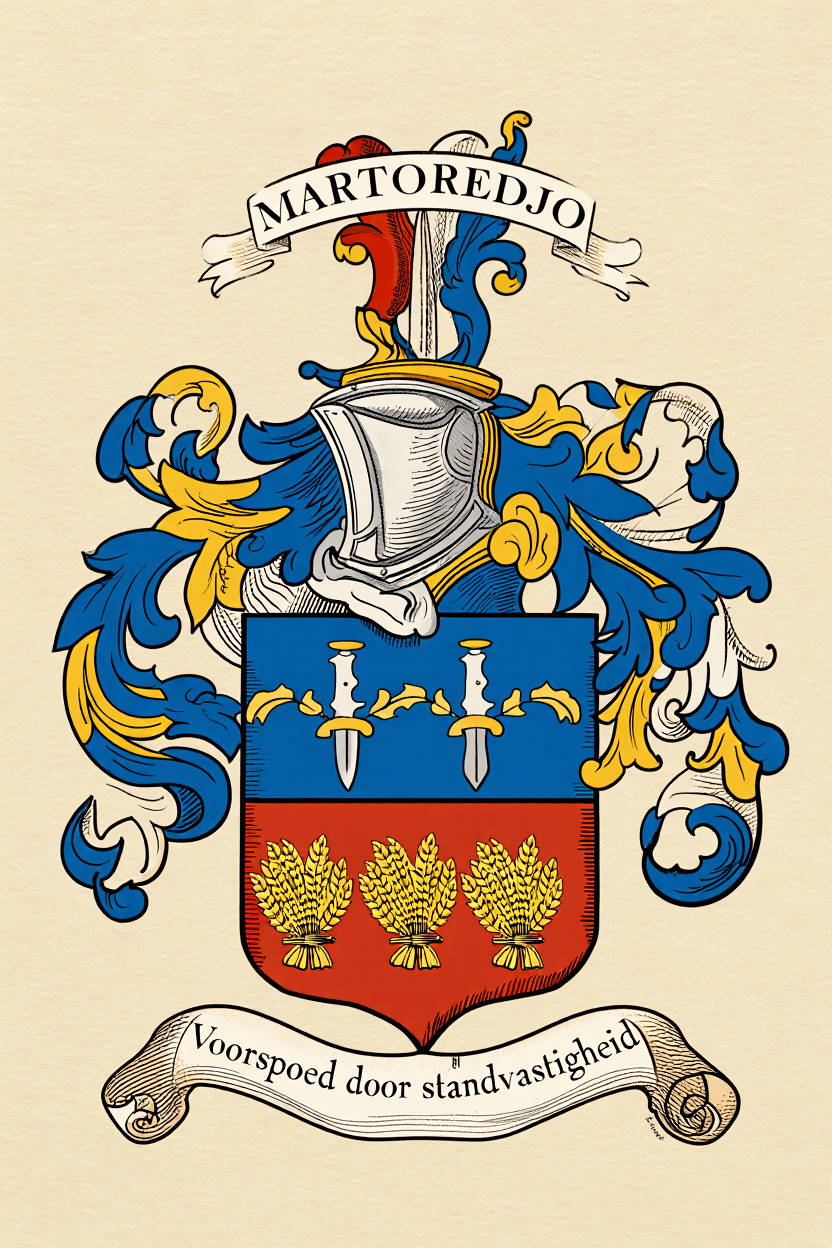 Familiewapen van de achternaam MARTOREDJO (vergrendeld)