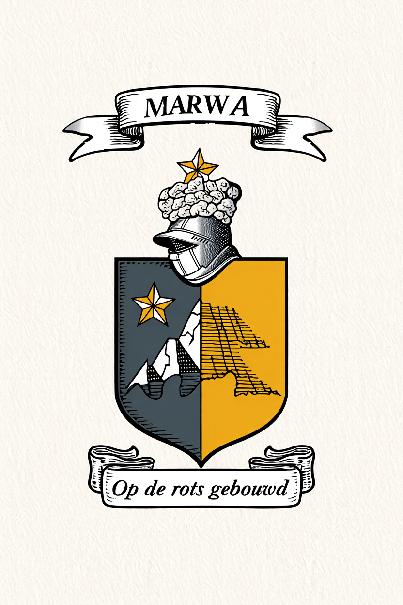 Familiewapen van de achternaam MARWA (vergrendeld)