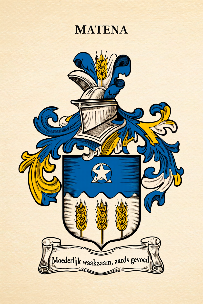 Familiewapen van de achternaam MATENA (vergrendeld)