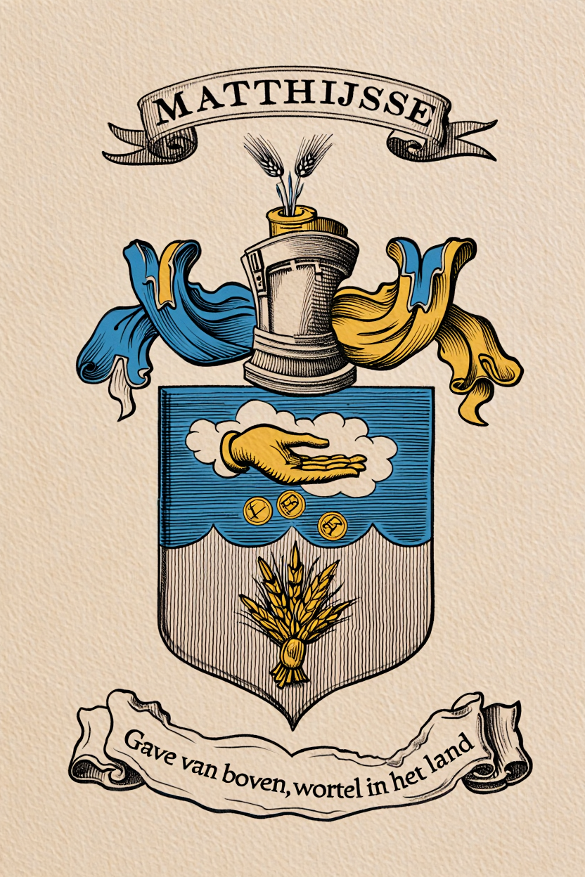 Familiewapen van de achternaam MATTHIJSSE (vergrendeld)