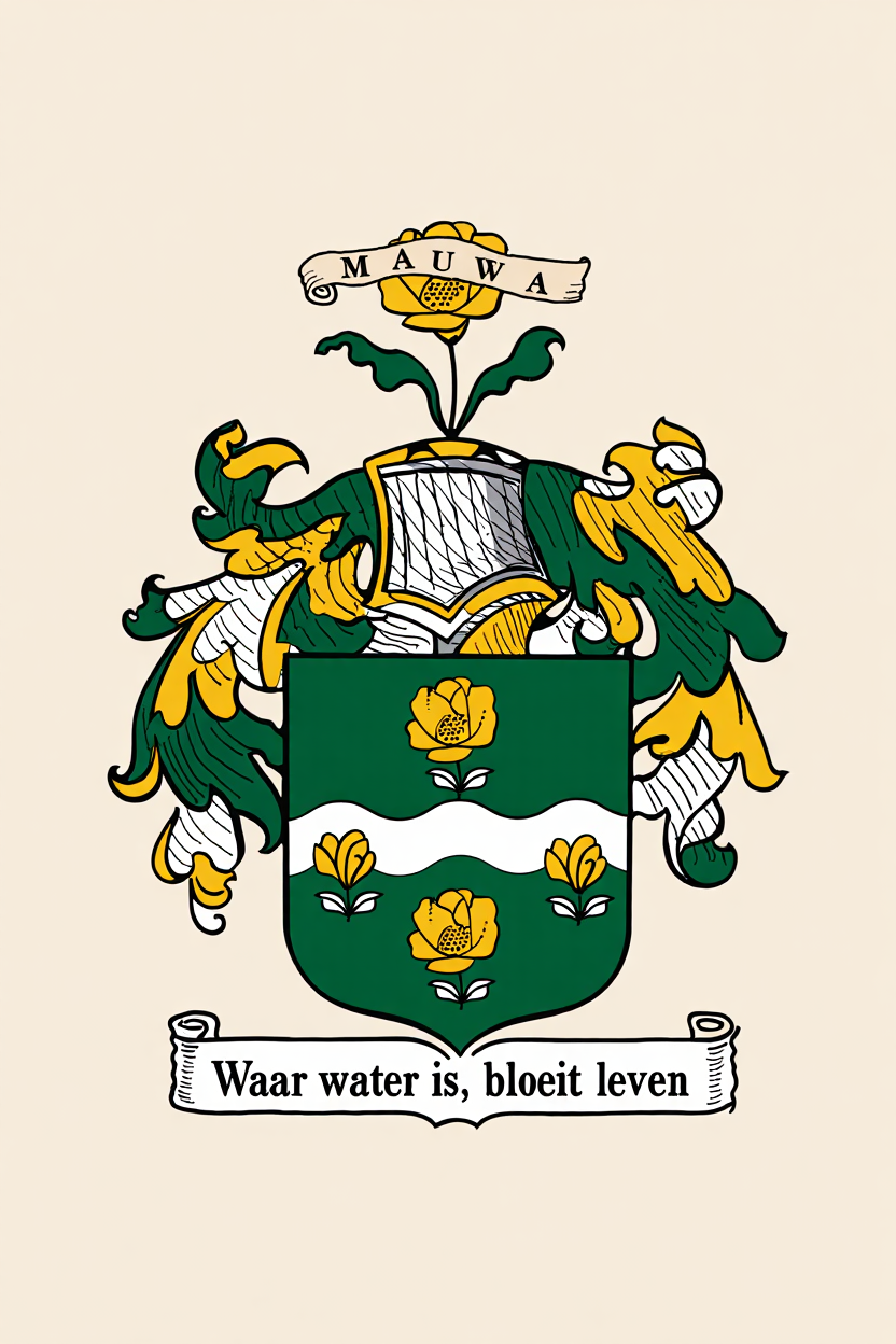 Familiewapen van de achternaam MAUWA (vergrendeld)