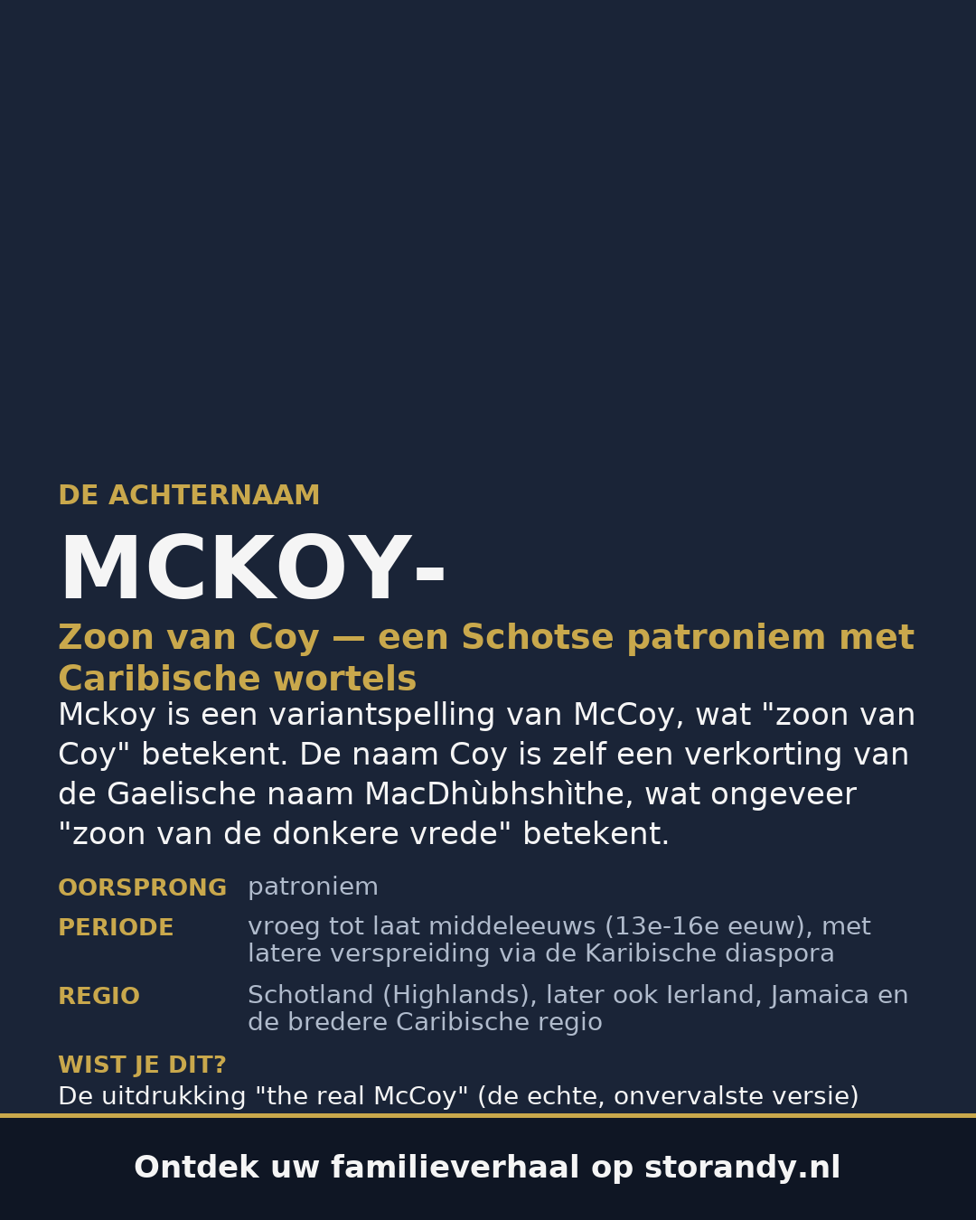 Familiewapen van de achternaam MCKOY-