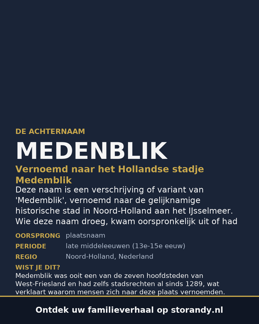 Familiewapen van de achternaam MEDENBLIK