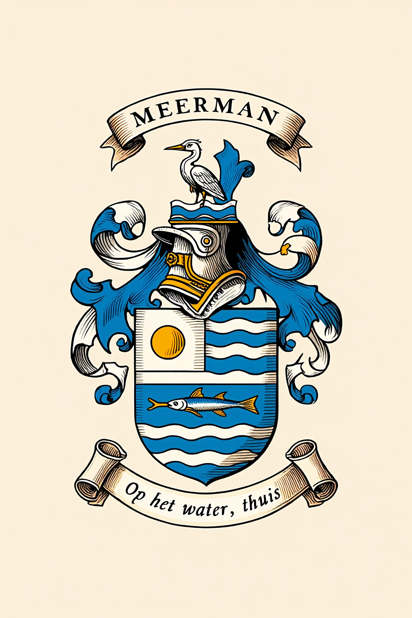Familiewapen van de achternaam MEERMAN