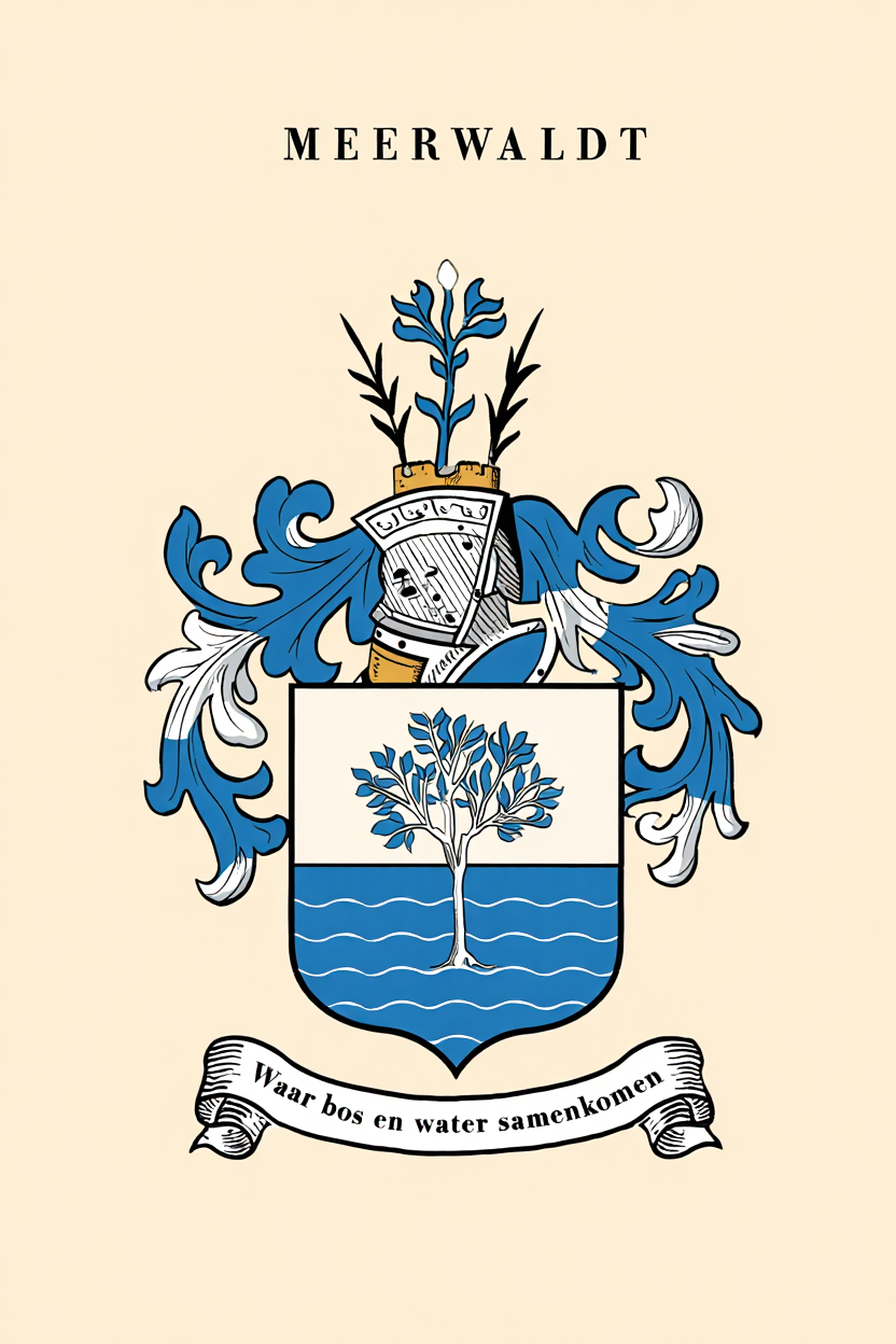 Familiewapen van de achternaam MEERWALDT (vergrendeld)