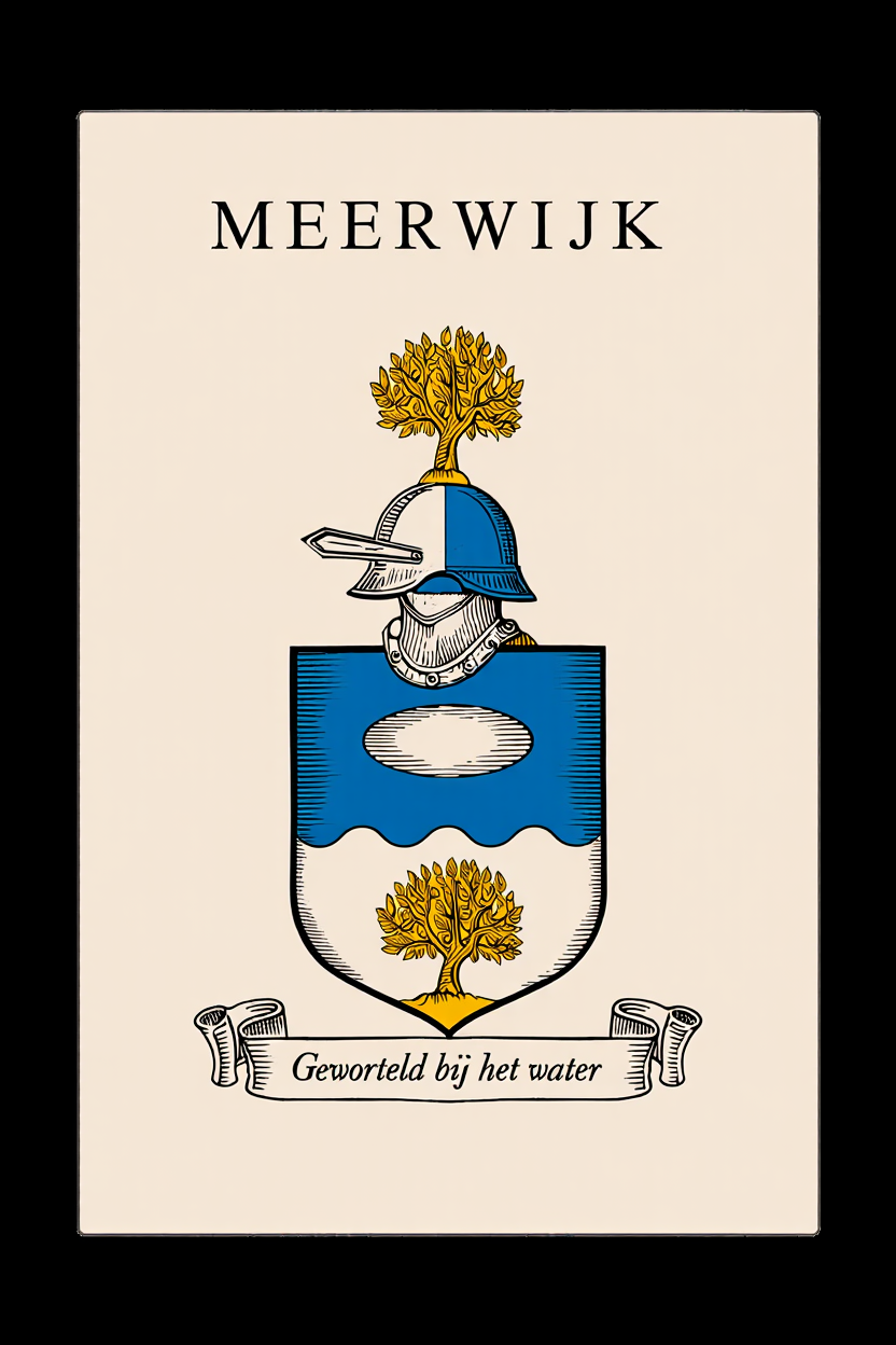 Familiewapen van de achternaam MEERWIJK (vergrendeld)
