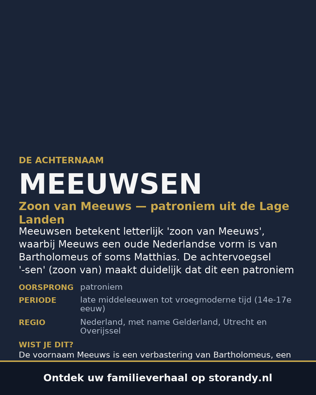 Familiewapen van de achternaam MEEUWSEN