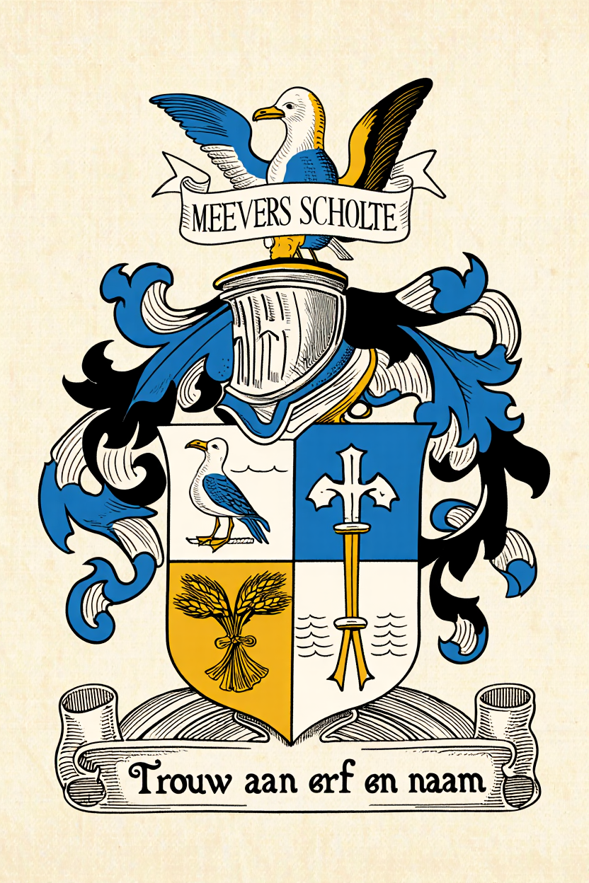 Familiewapen van de achternaam MEEVERS SCHOLTE