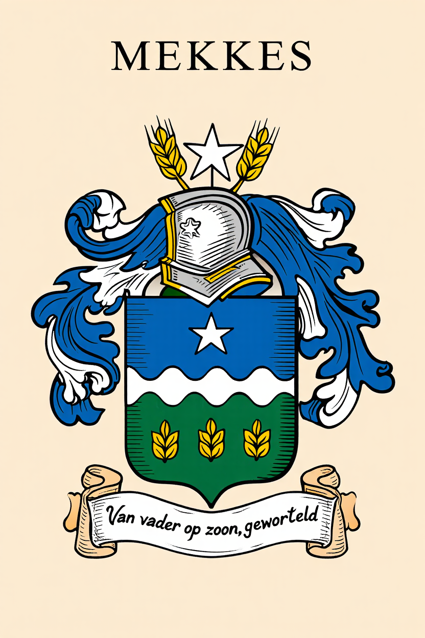 Familiewapen van de achternaam MEKKES (vergrendeld)