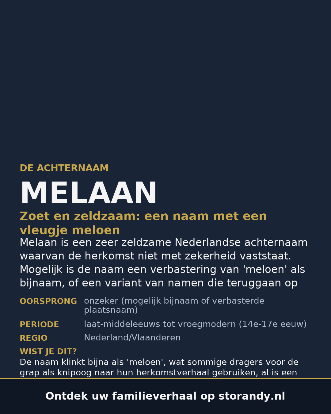 Familiewapen van de achternaam MELAAN (vergrendeld)