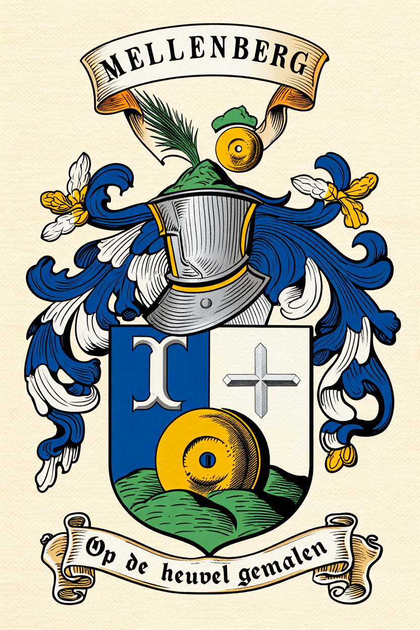 Familiewapen van de achternaam MELLENBERG (vergrendeld)