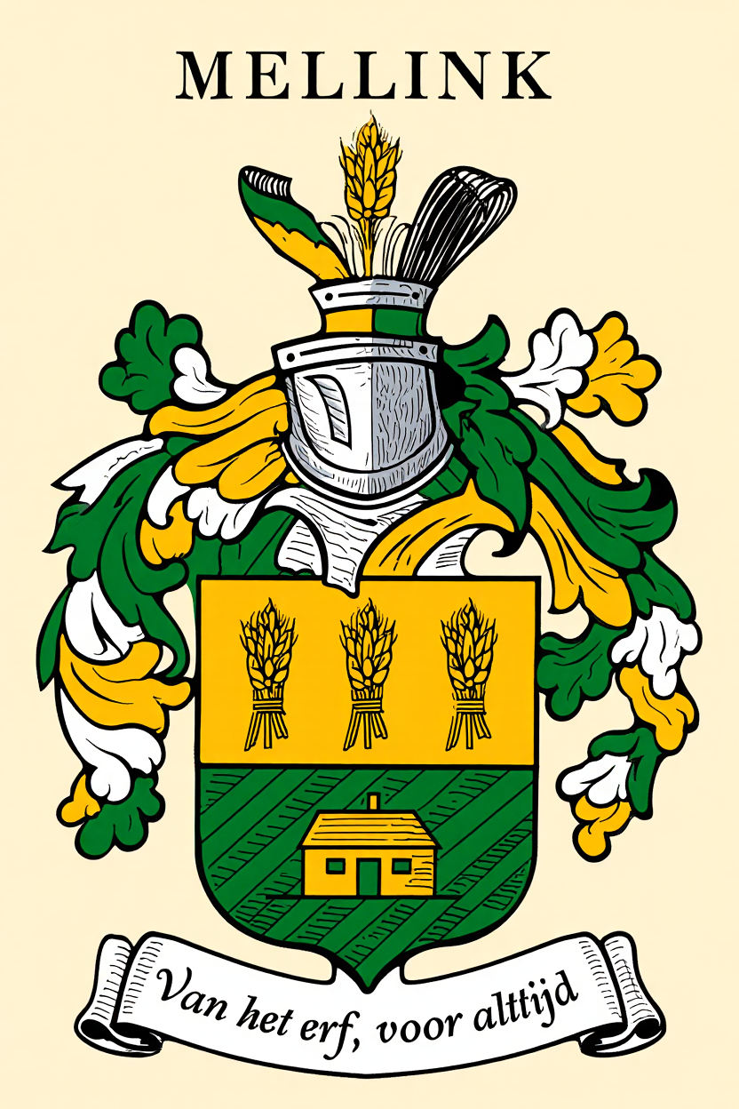 Familiewapen van de achternaam MELLINK (vergrendeld)