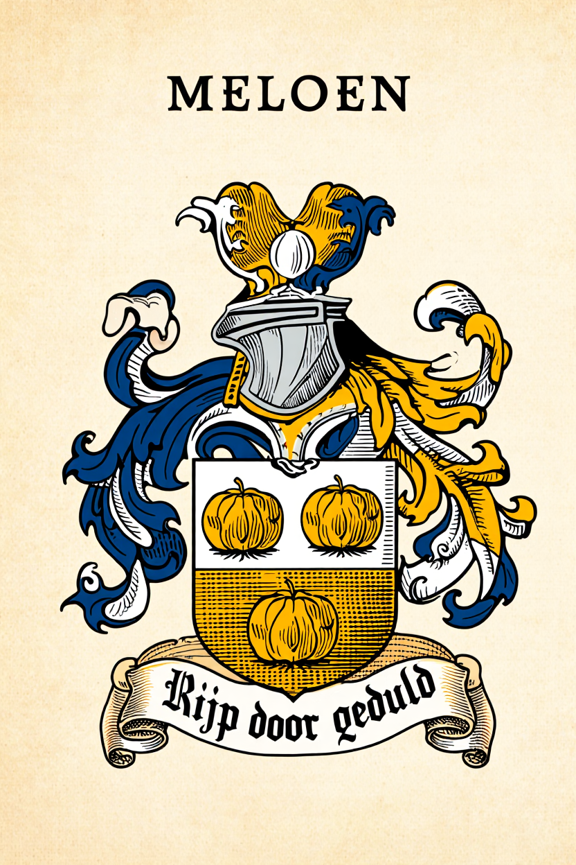 Familiewapen van de achternaam MELOEN (vergrendeld)