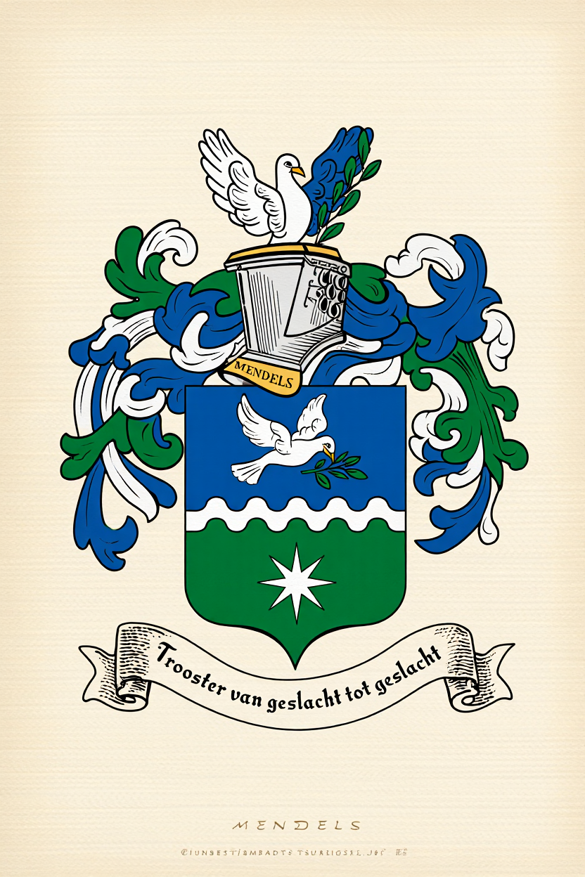 Familiewapen van de achternaam MENDELS (vergrendeld)