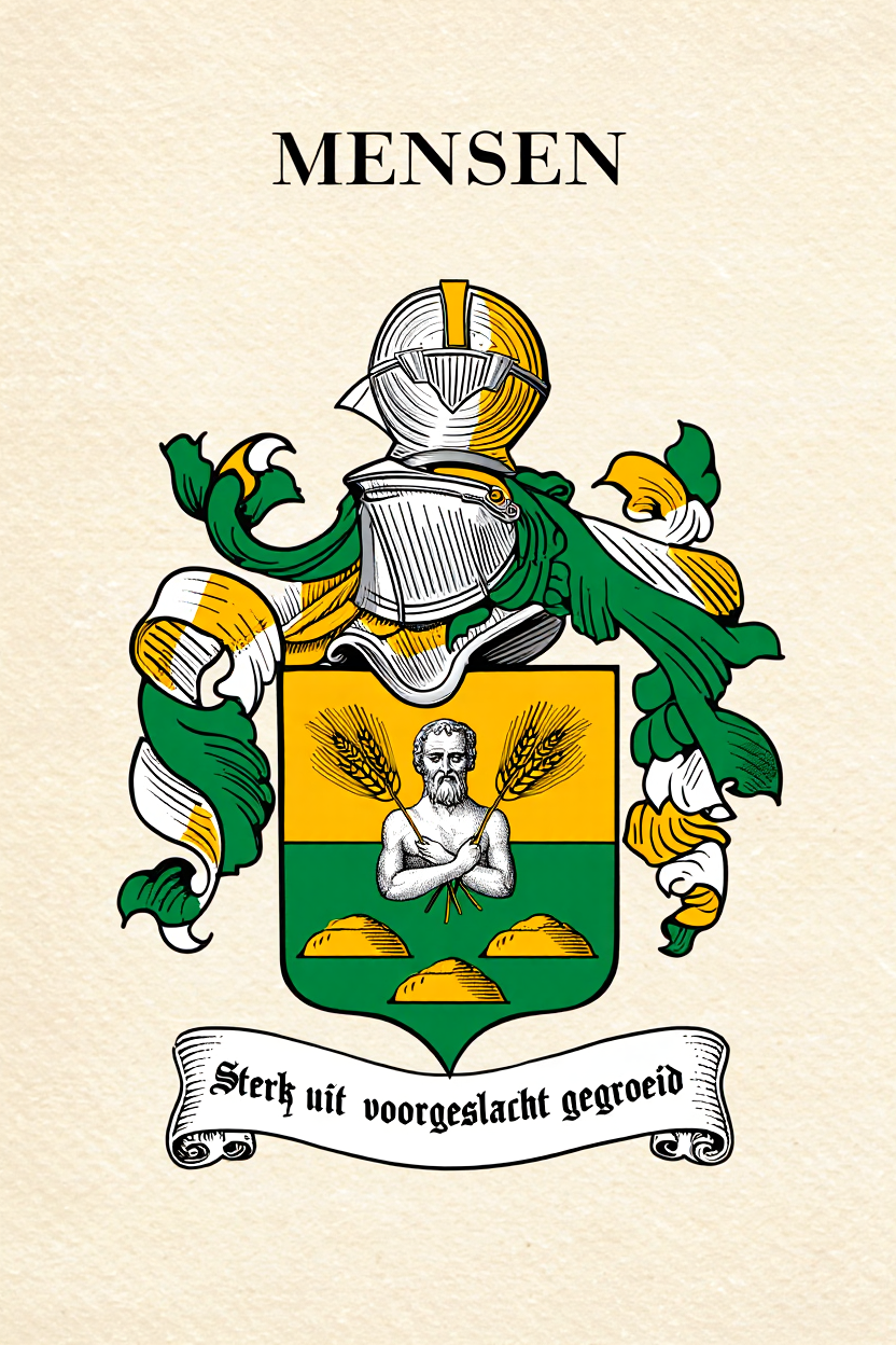 Familiewapen van de achternaam MENSEN (vergrendeld)