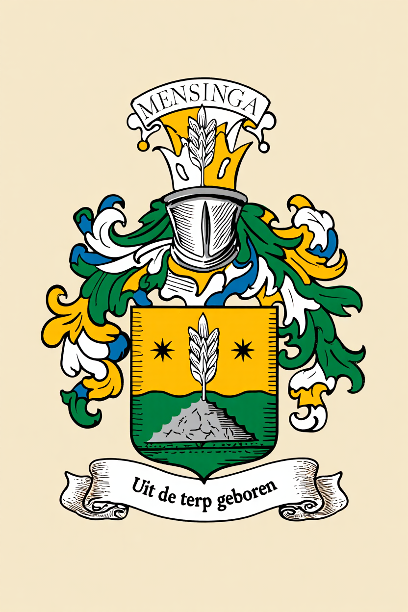 Familiewapen van de achternaam MENSINGA (vergrendeld)