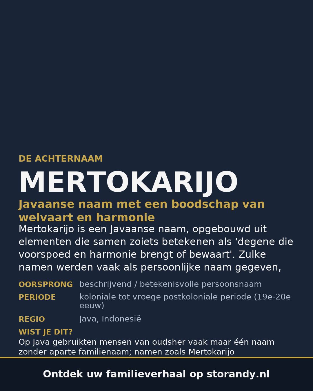 Familiewapen van de achternaam MERTOKARIJO