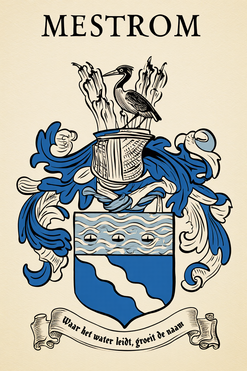 Familiewapen van de achternaam MESTROM (vergrendeld)