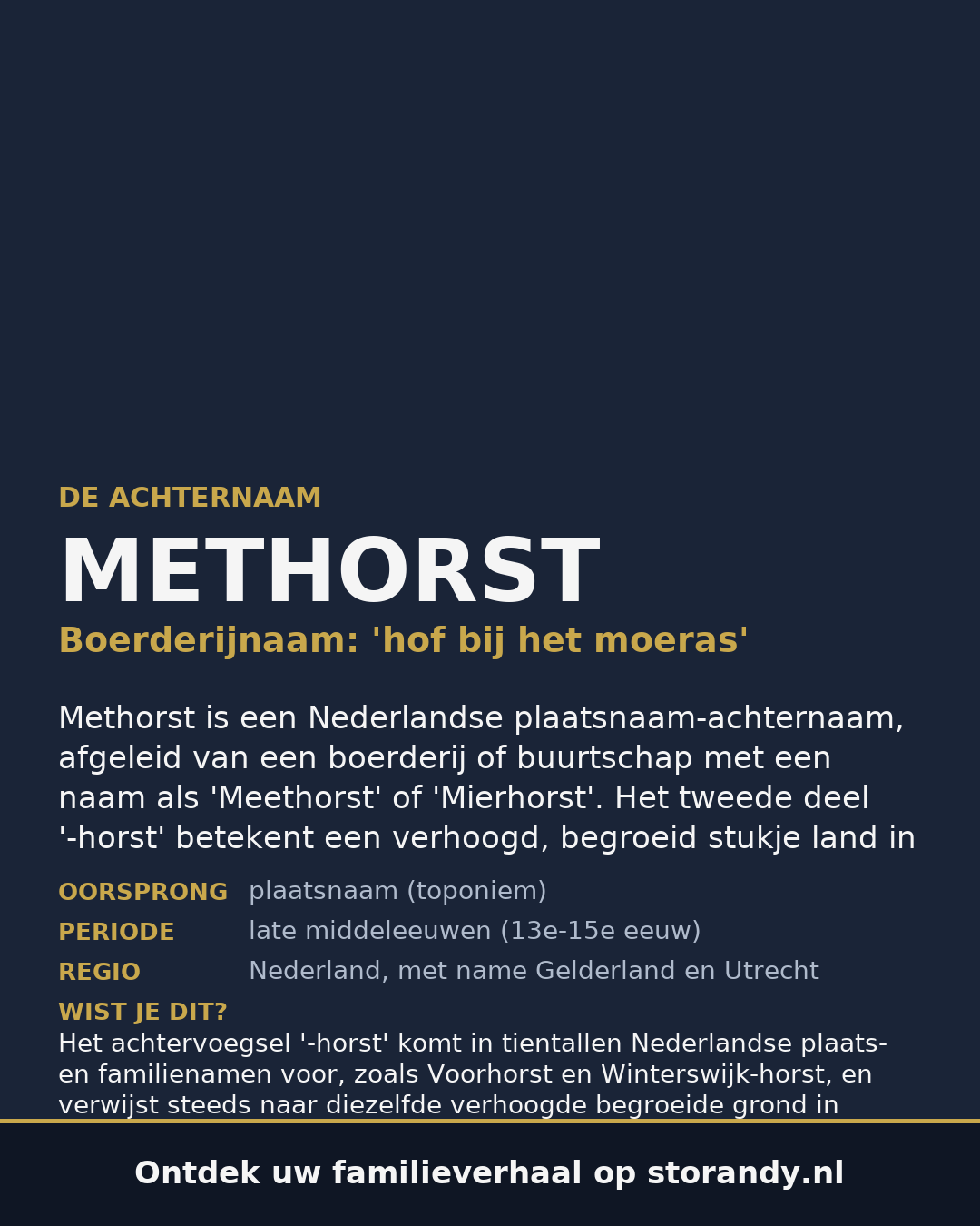 Familiewapen van de achternaam METHORST