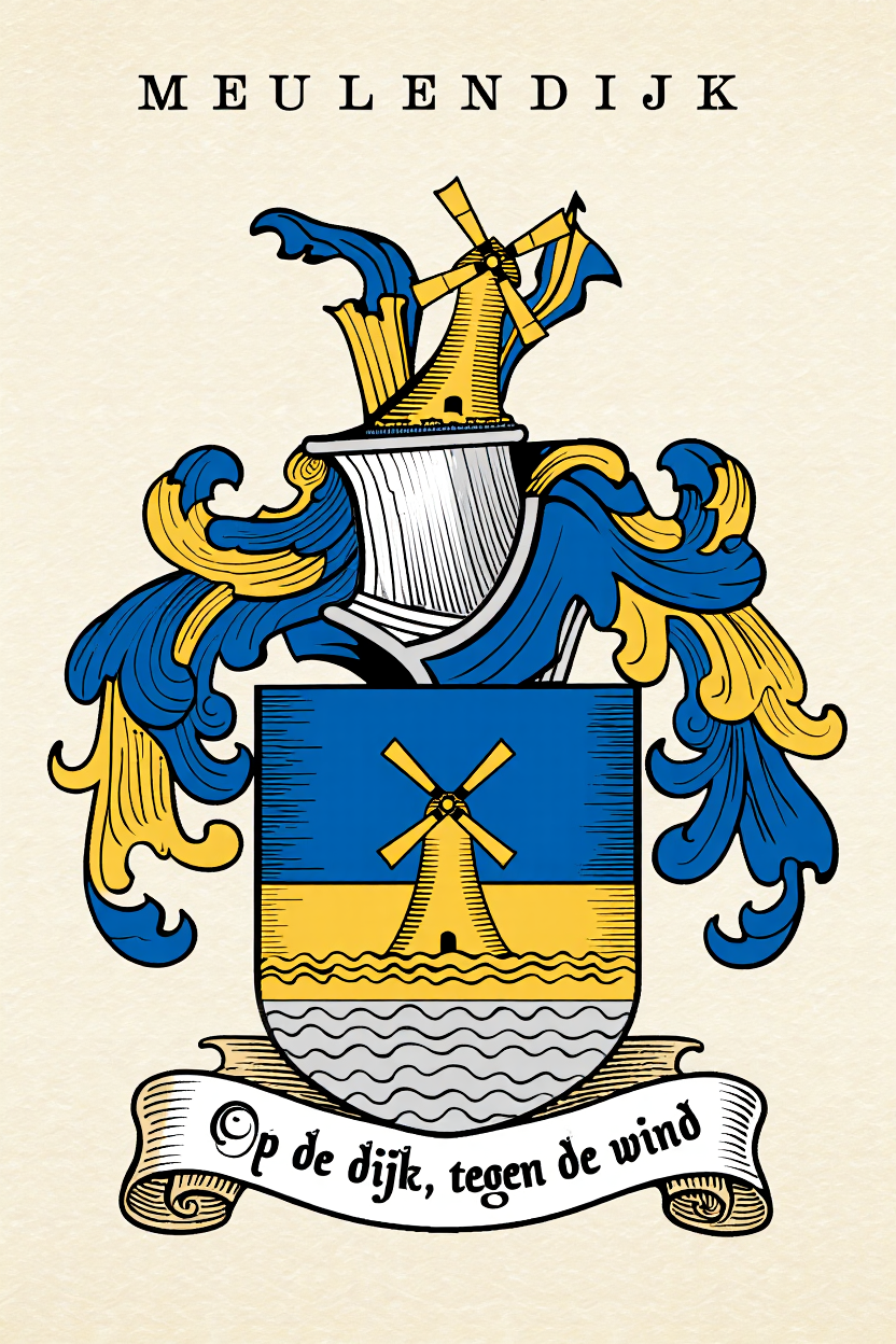 Familiewapen van de achternaam MEULENDIJK
