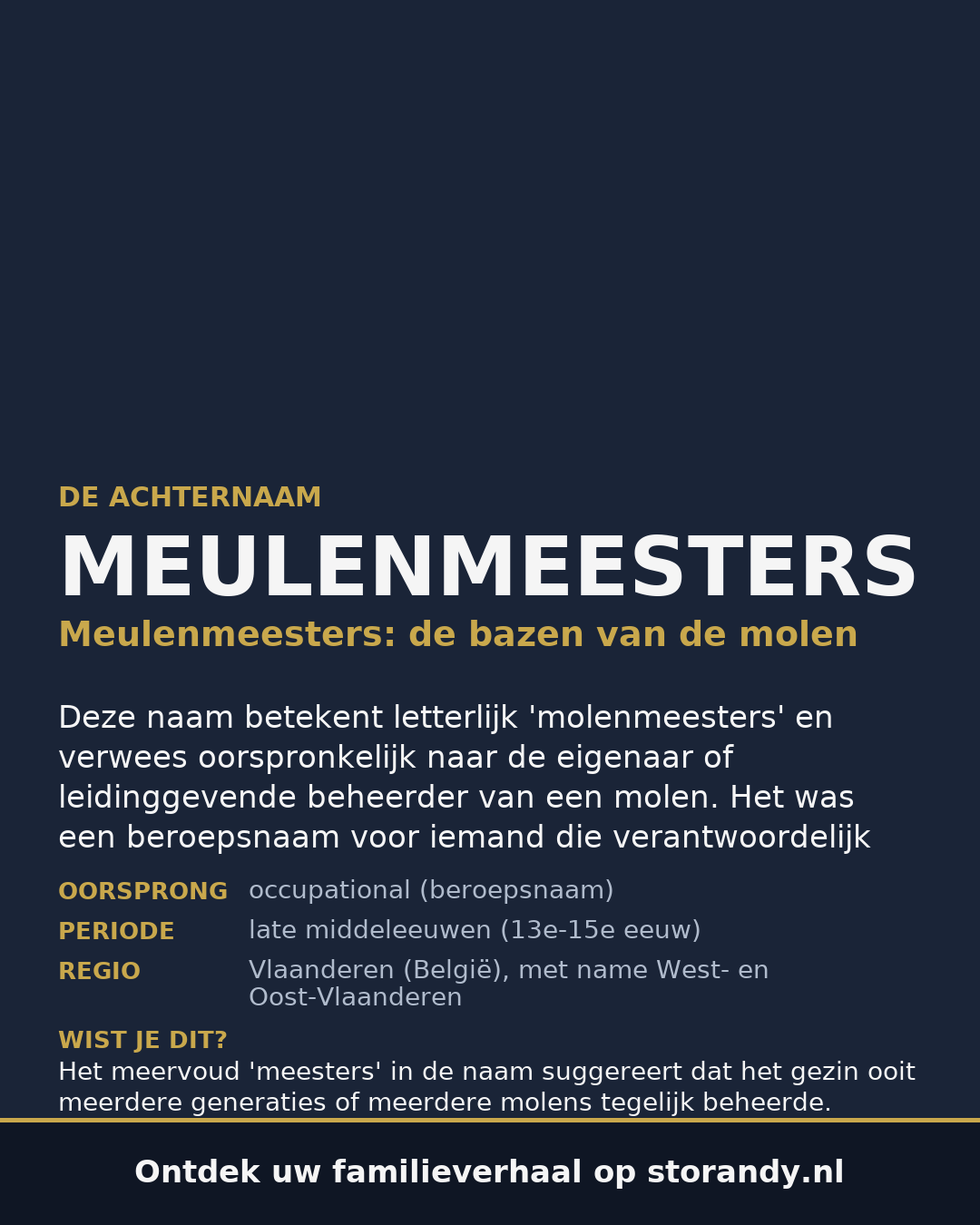 Familiewapen van de achternaam MEULENMEESTERS