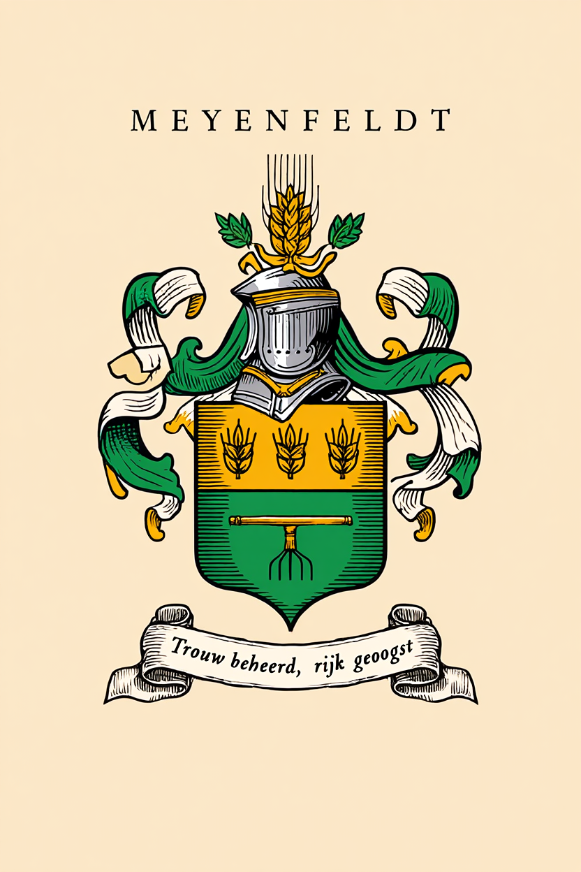 Familiewapen van de achternaam MEYENFELDT (vergrendeld)