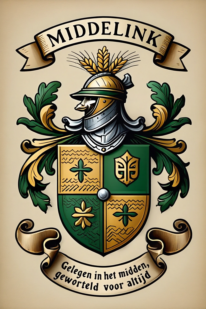 Familiewapen van de achternaam MIDDELINK (vergrendeld)