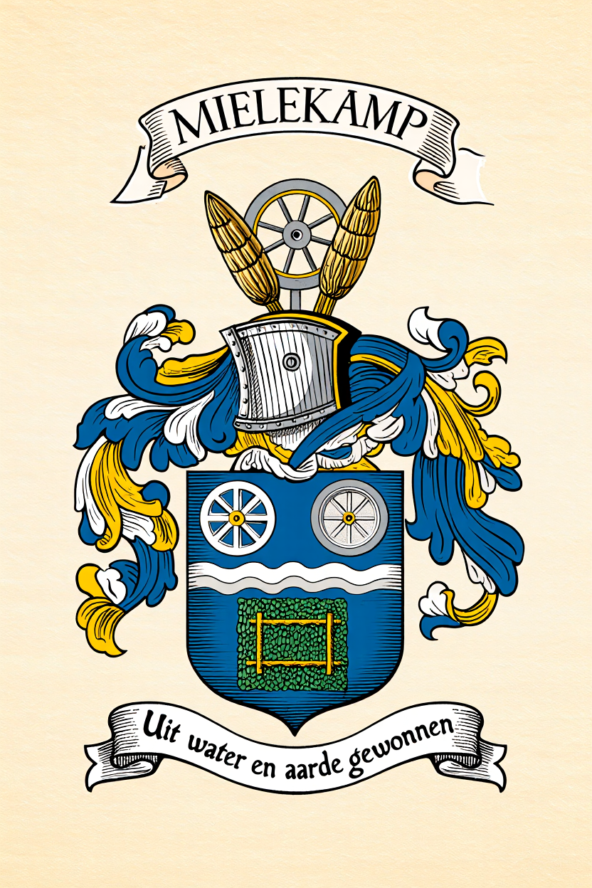 Familiewapen van de achternaam MIELEKAMP (vergrendeld)