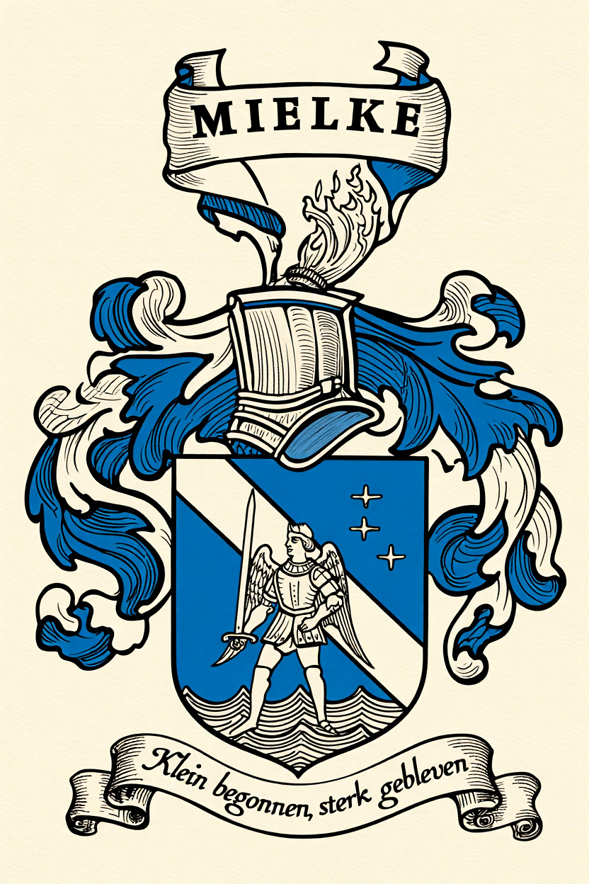 Familiewapen van de achternaam MIELKE (vergrendeld)