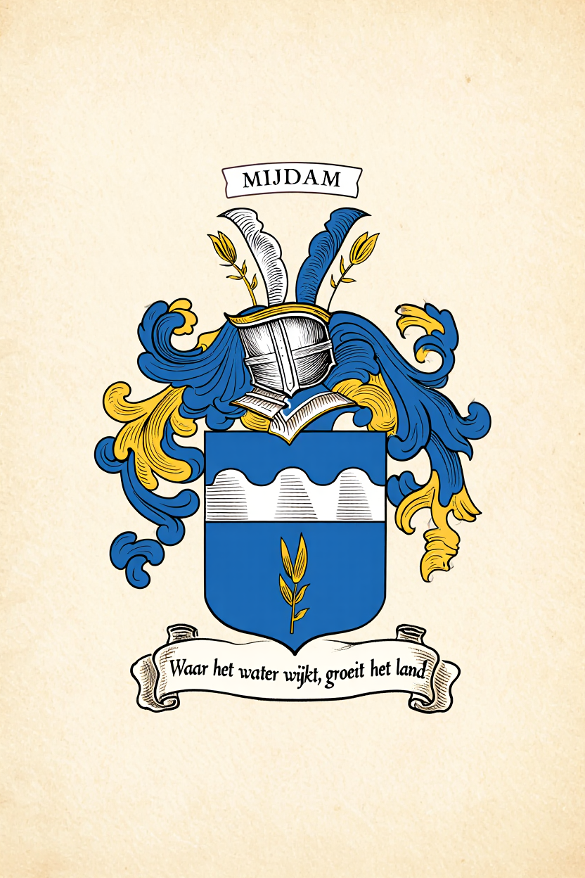 Familiewapen van de achternaam MIJDAM (vergrendeld)