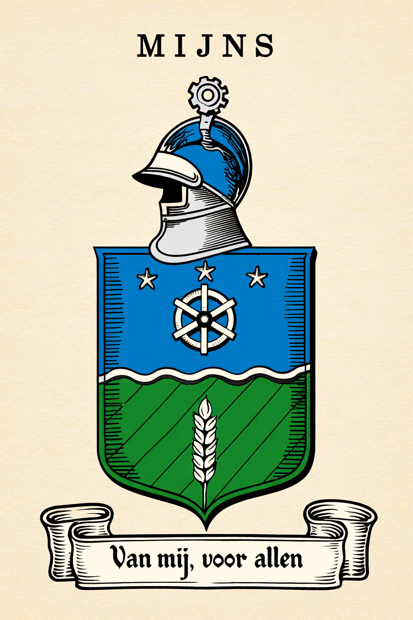 Familiewapen van de achternaam MIJNS (vergrendeld)