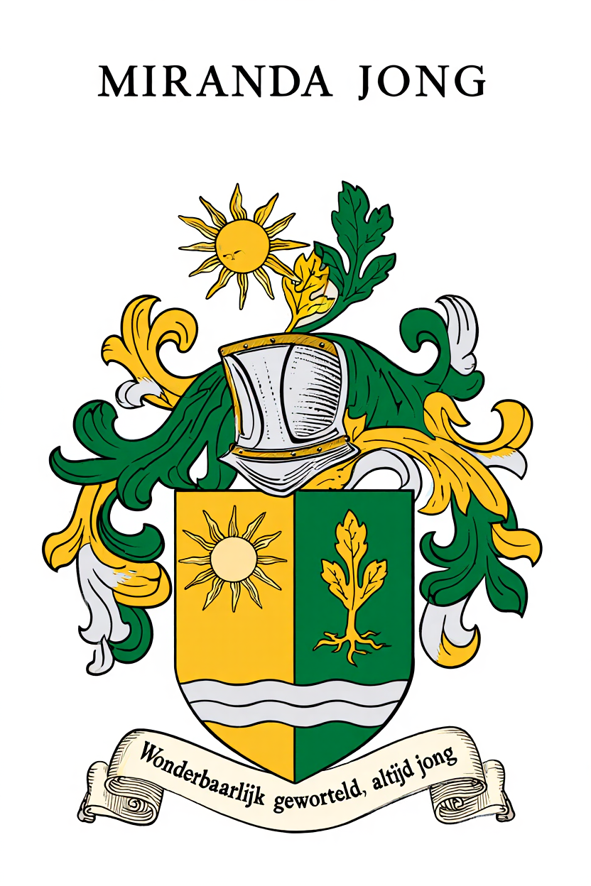 Familiewapen van de achternaam MIRANDA JONG (vergrendeld)