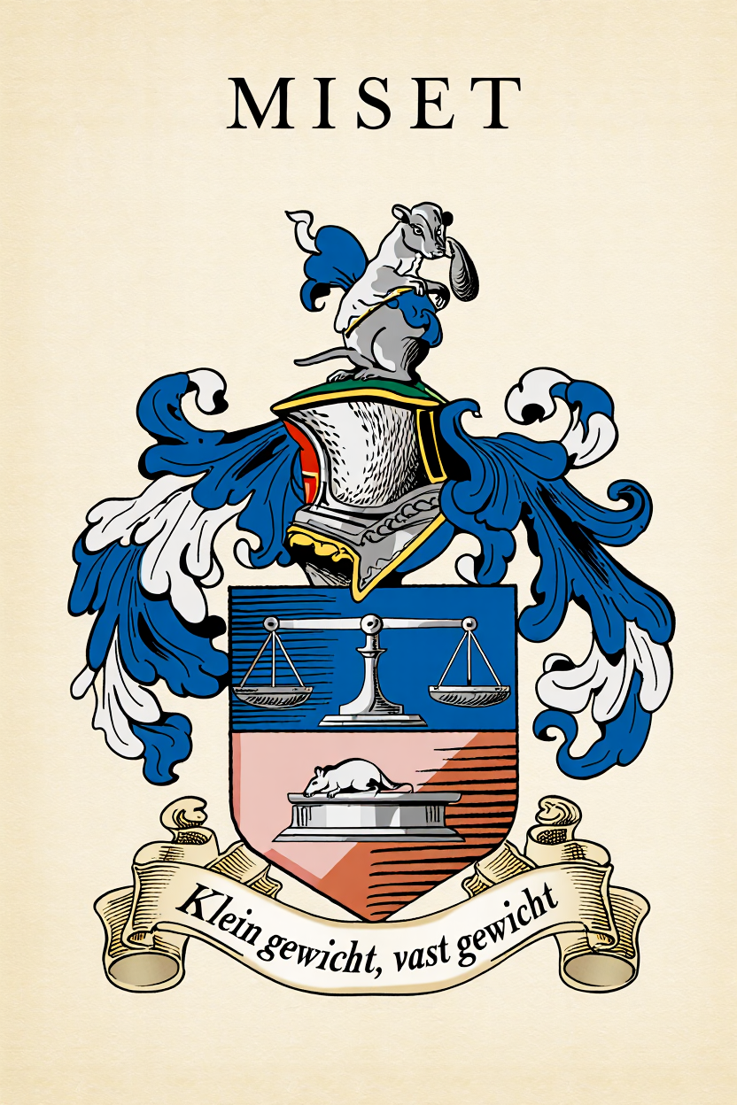 Familiewapen van de achternaam MISET (vergrendeld)