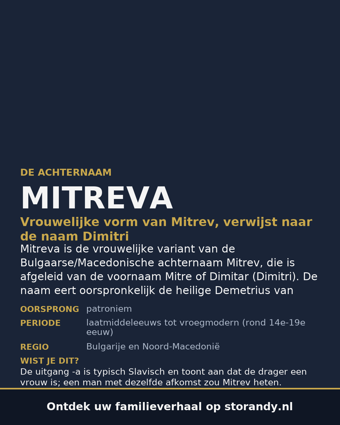 Familiewapen van de achternaam MITREVA