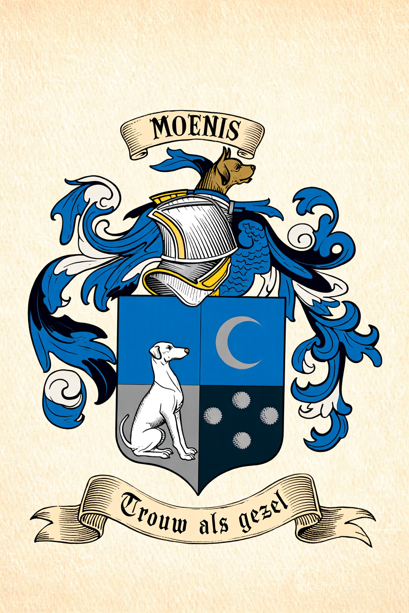 Familiewapen van de achternaam MOENIS (vergrendeld)