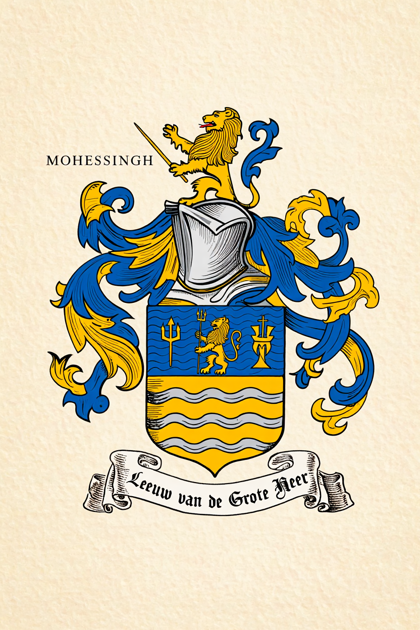 Familiewapen van de achternaam MOHESSINGH (vergrendeld)