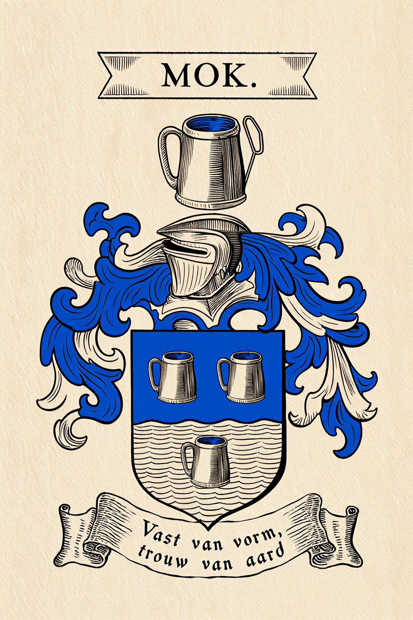 Familiewapen van de achternaam MOK. (vergrendeld)