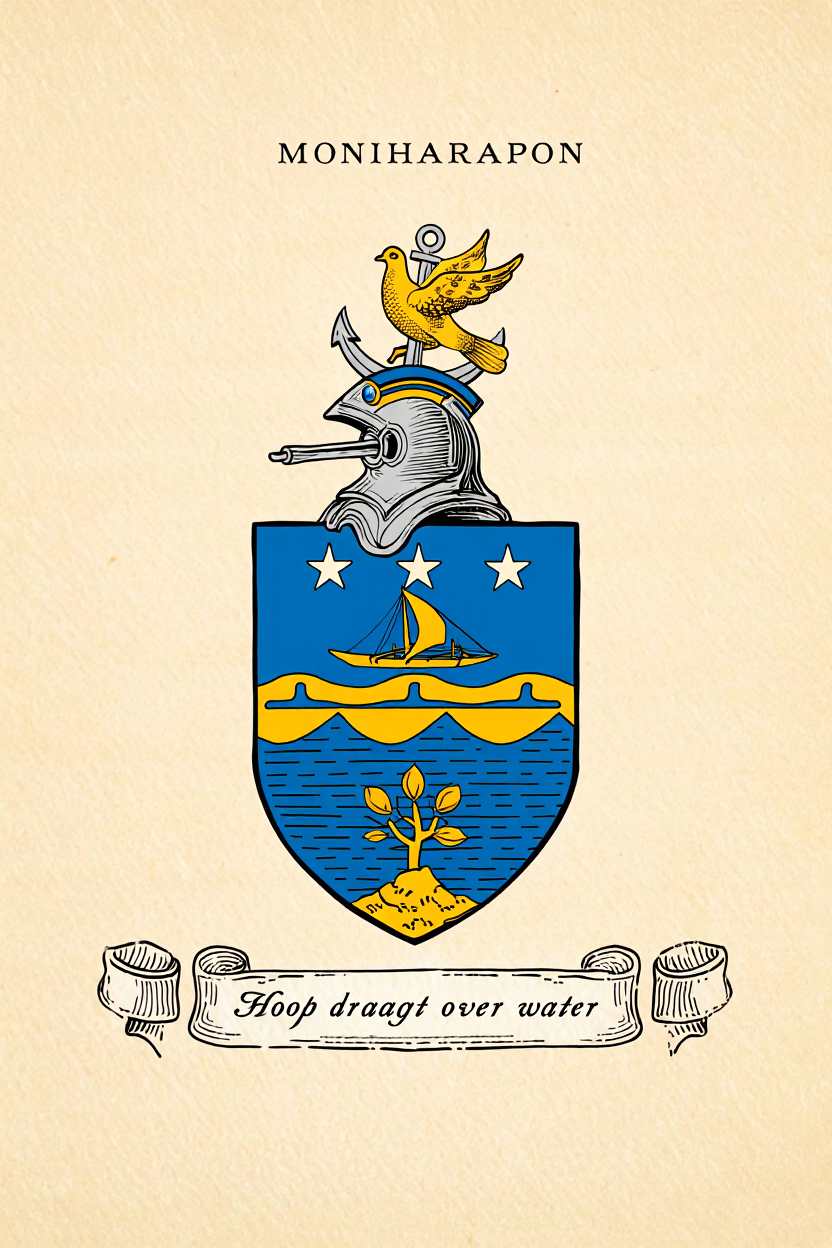 Familiewapen van de achternaam MONIHARAPON (vergrendeld)