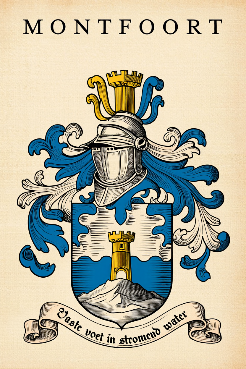 Familiewapen van de achternaam MONTFOORT (vergrendeld)