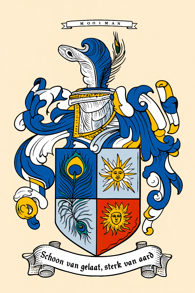 Familiewapen van de achternaam MOOIMAN (vergrendeld)