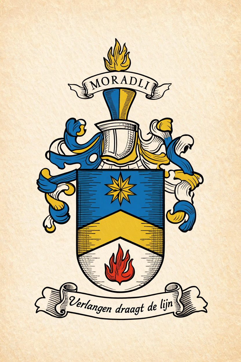 Familiewapen van de achternaam MORADLI
