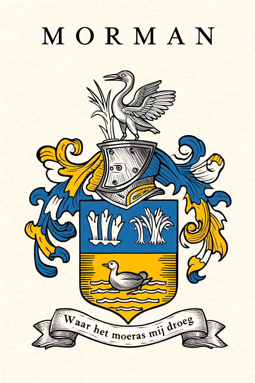 Familiewapen van de achternaam MORMAN (vergrendeld)