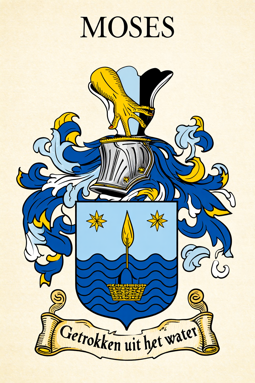 Familiewapen van de achternaam MOSES (vergrendeld)