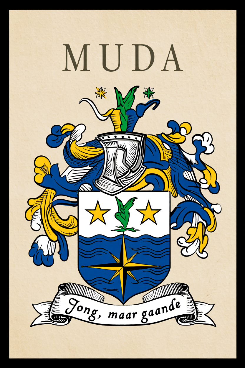 Familiewapen van de achternaam MUDA (vergrendeld)