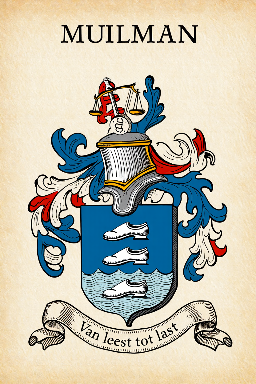 Familiewapen van de achternaam MUILMAN (vergrendeld)