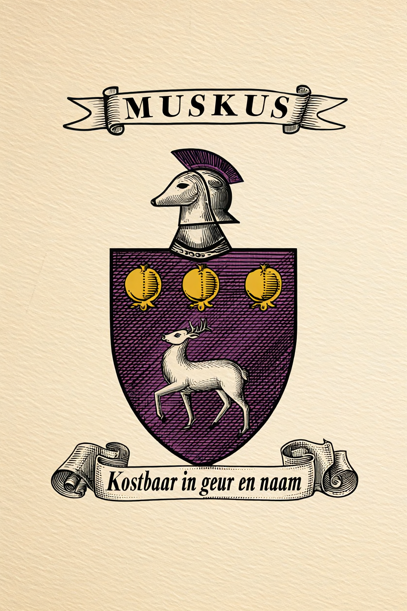 Familiewapen van de achternaam MUSKUS (vergrendeld)