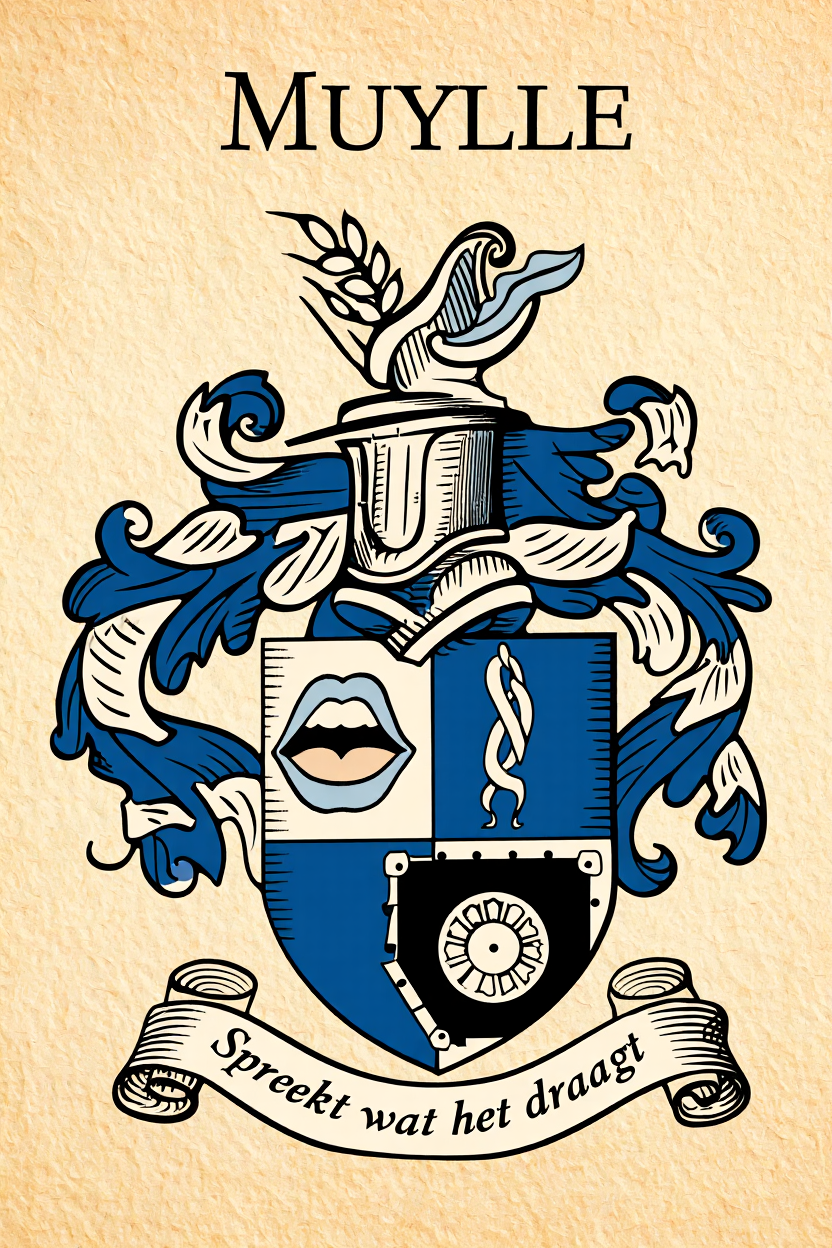 Familiewapen van de achternaam MUYLLE (vergrendeld)