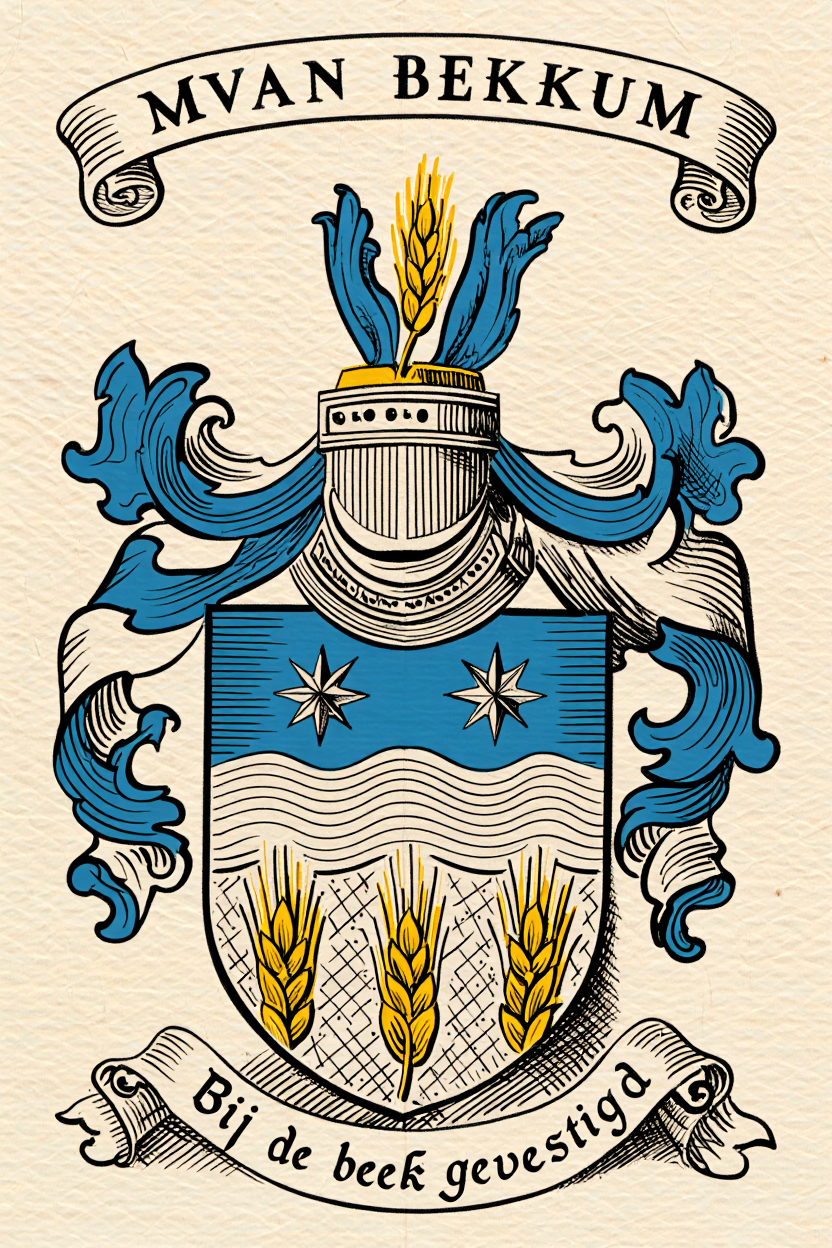 Familiewapen van de achternaam MVAN BEKKUM (vergrendeld)